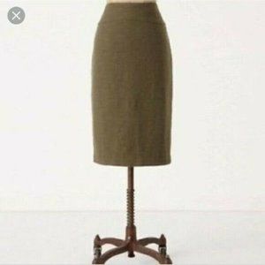 Anthro Moulinette Souers | Green Pencil Skirt